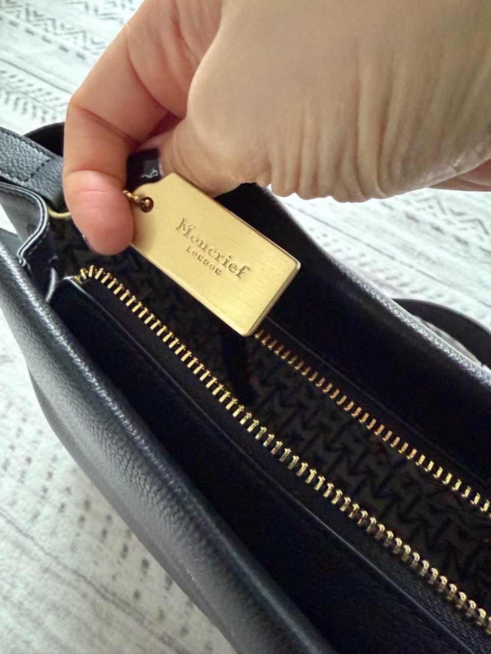Moncrief London “Emily” Black Leather Bag – READ DESCRIPTION - Picture 10 of 14